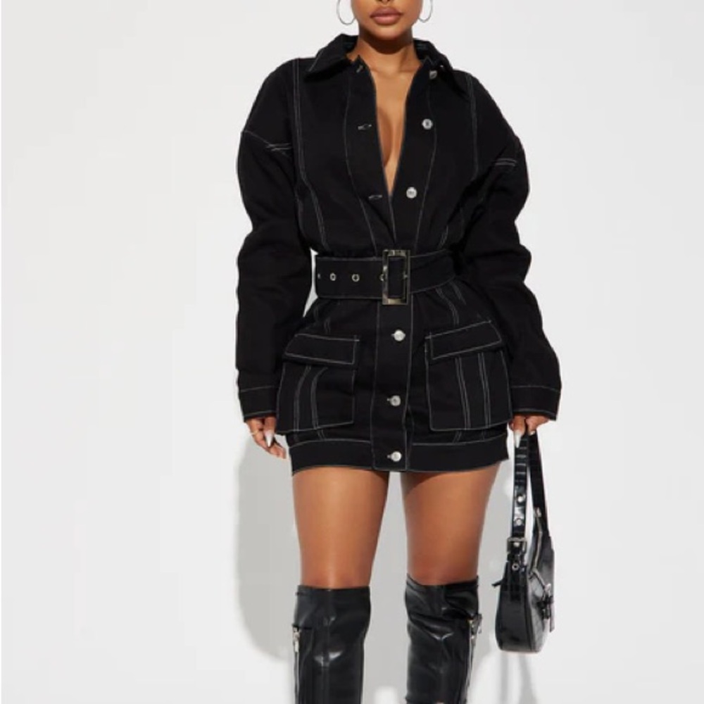 Denim Black Mini Dress